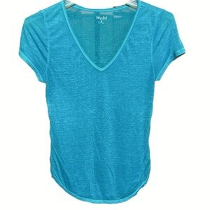 Women’s Medium Mudd Lightweight Teal Blue Sheer T-Shirt